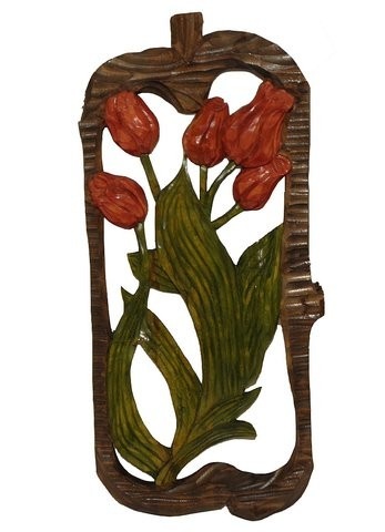 Płaskorzeźba kwiaty m45 h74x34x3cm